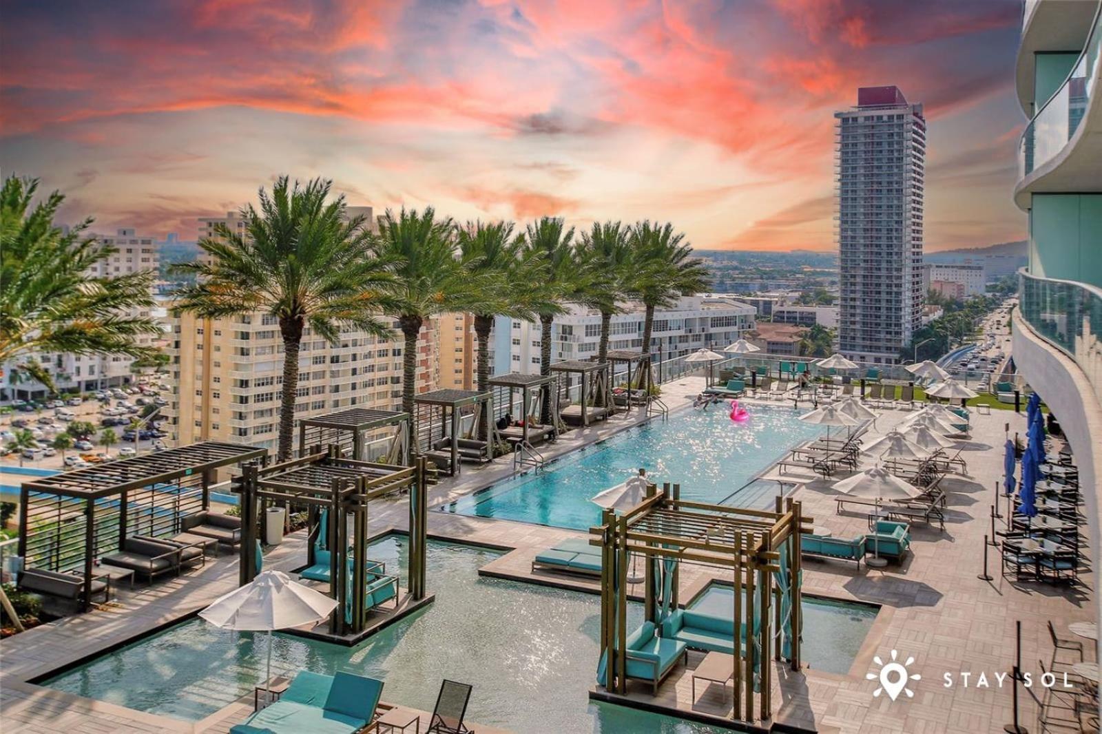 Appartement Beachfront - Amazing Pool - Oceanview Balcony Hollywood